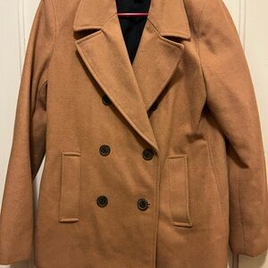 Old Navy Brown Double-Breasted Pea Coat